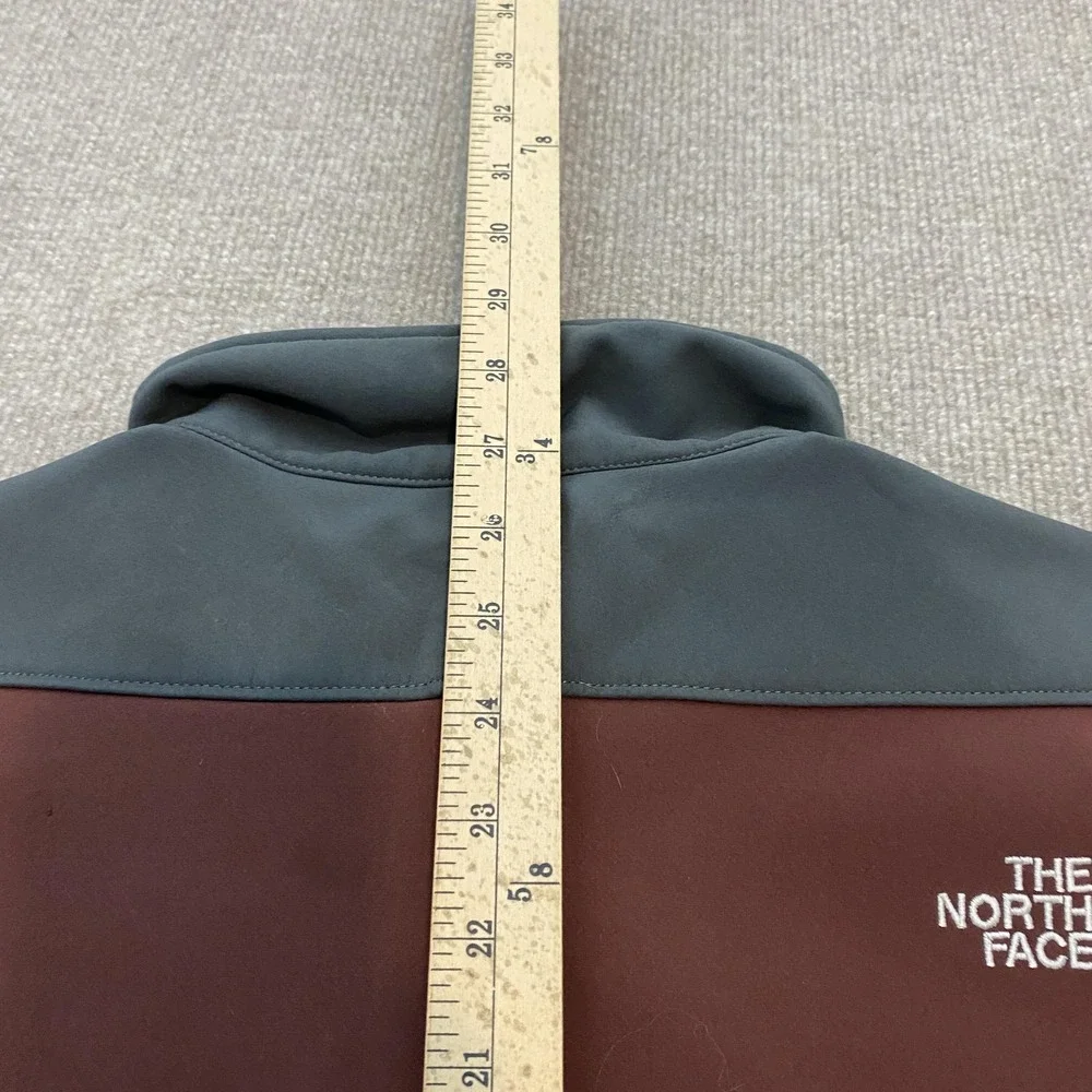The North Face TNF Apex Jacket Mens Medium Brown Softshell Full Zip Hiking